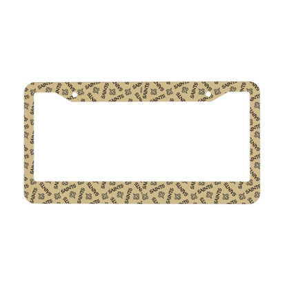 New Orleans Saints Print front rear license plate holder circular hole license plate holder (one pair)