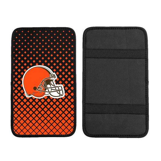 Cleveland Browns Car handrail box cushion Personalized printed car armrest cover