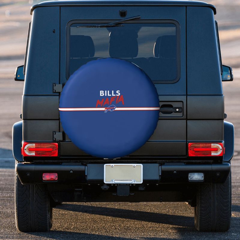Buffalo Bills 2 Car tire protective cover waterproof and dustproof tire cover