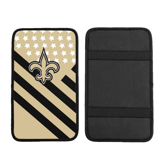 Car armrest box pad New Orleans Saints2 Printed central armrest box pad anti slip pad
