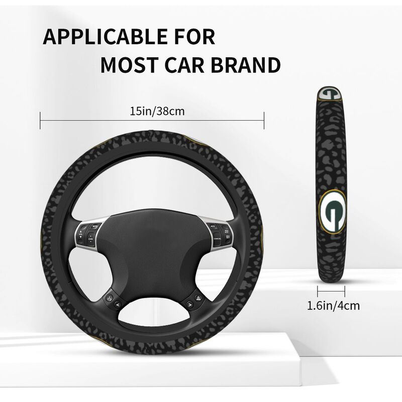 Green Bay Packers Printed elastic steering wheel cover car anti-skid cover
