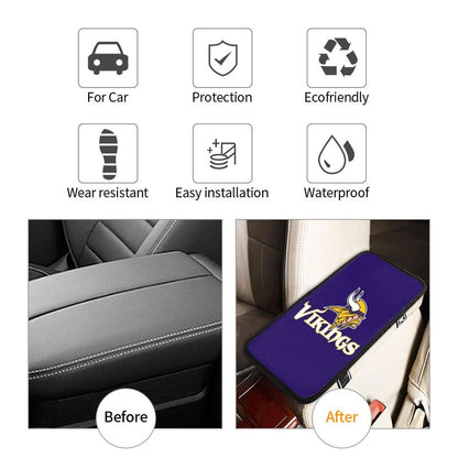 Minnesota Vikings Printed car armrest box pad elbow protection pad
