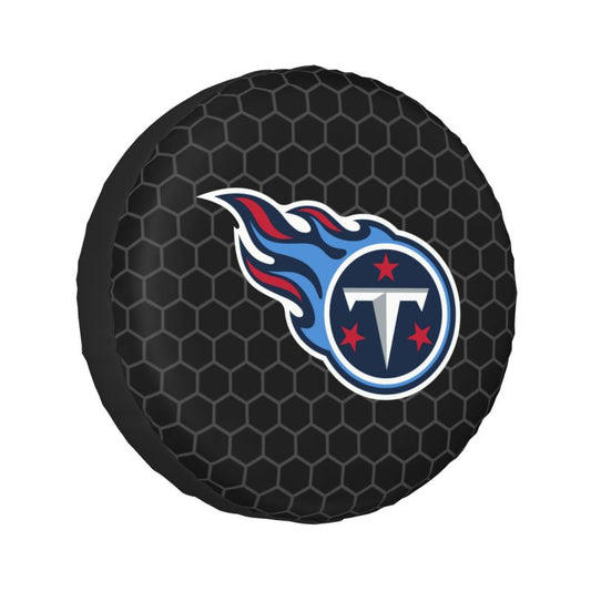Tennessee Titans Grid printed car tire cover dustproof and waterproof tire cover