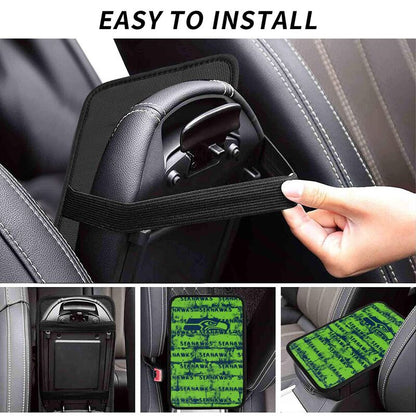 Seattle Seahawks print Car armrest box protective cover car center console armrest pad