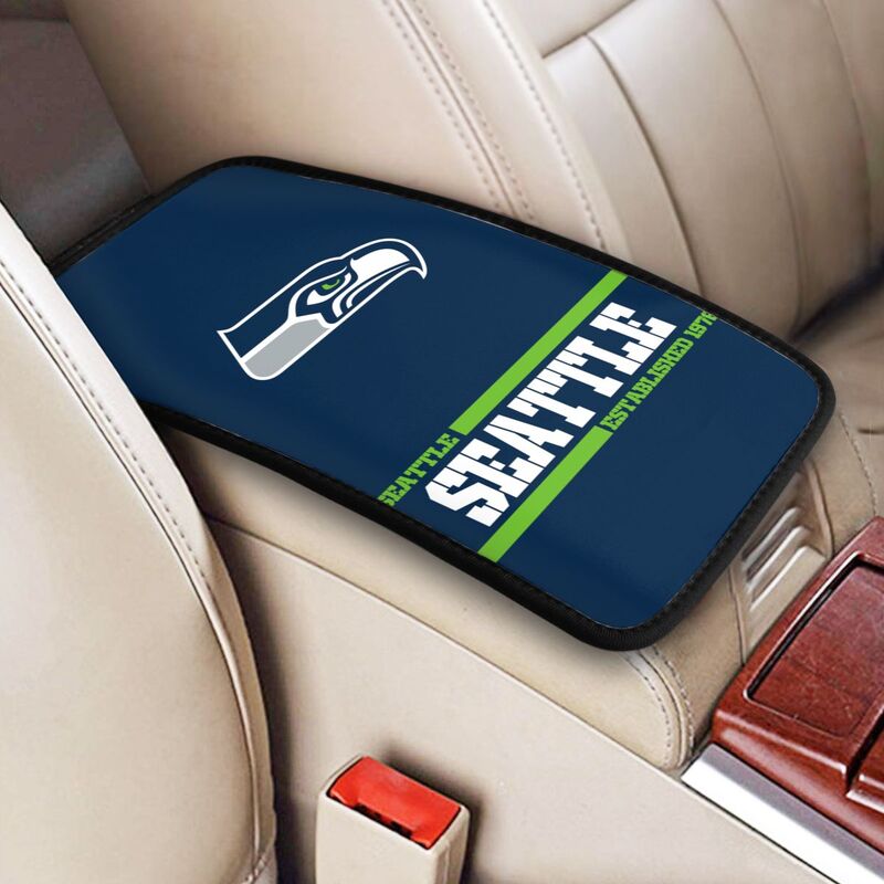 Seattle Seahawks Printed car armrest box pad Protective pad
