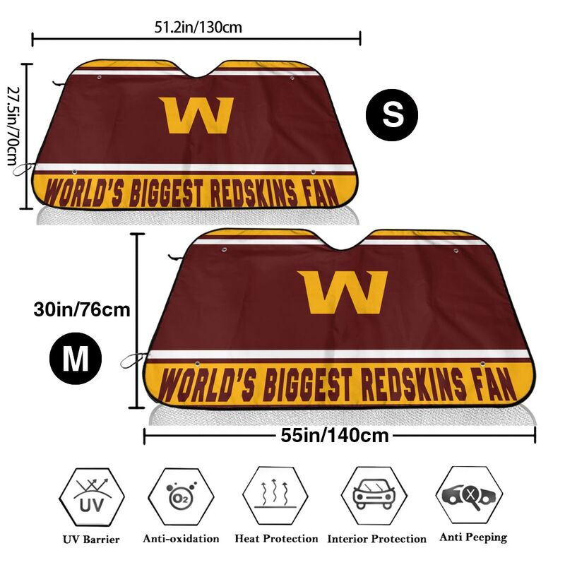 Washington Redskins Printing is suitable for car front windshield sunshades Car windshield sunshades