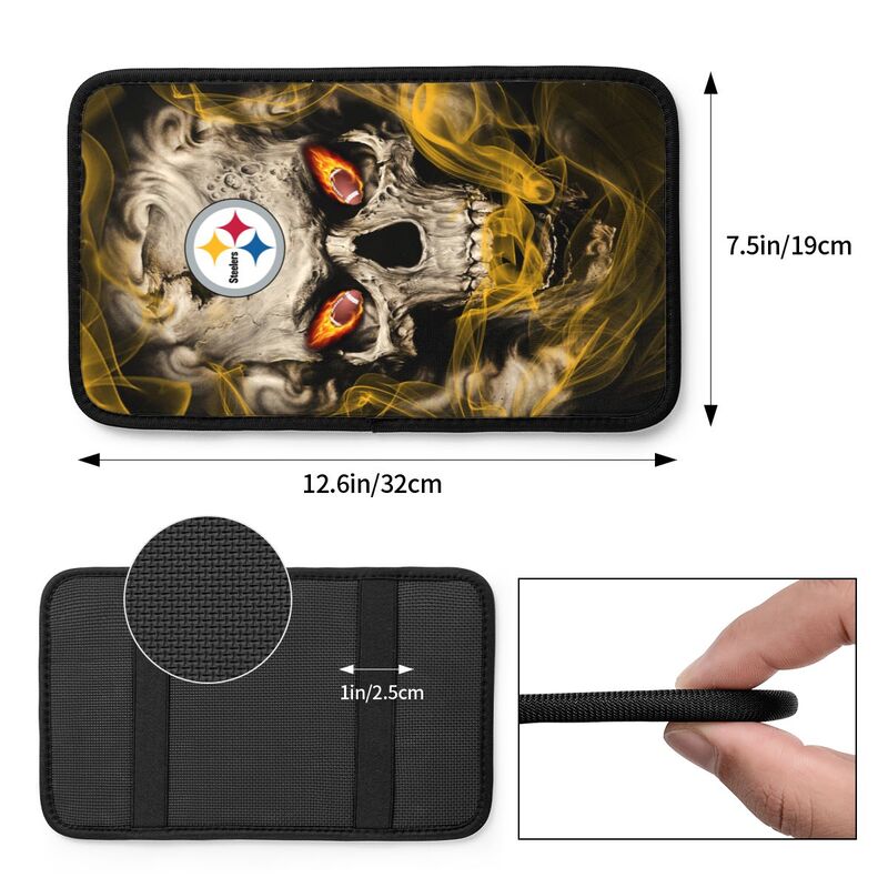 Pittsburgh Steelers Printed car armrest box pad elbow support anti slip pad