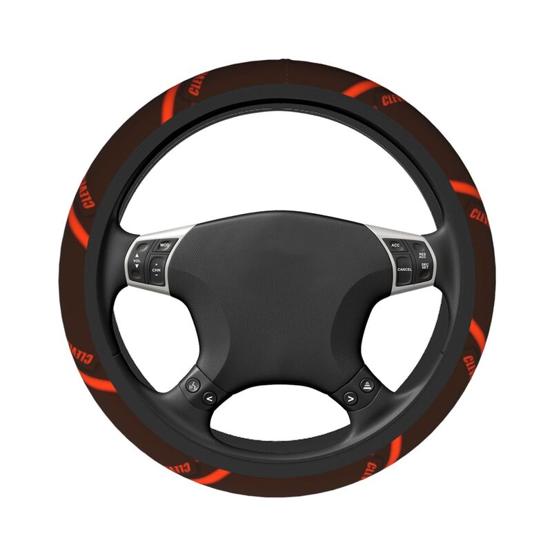 Cleveland Browns 1 Printed car anti-skid cover elastic steering wheel cover