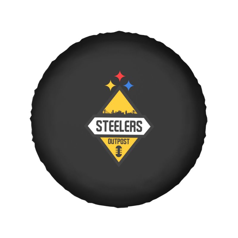 Pittsburgh Steelers 2 Car tire protective cover waterproof and dustproof tire cover