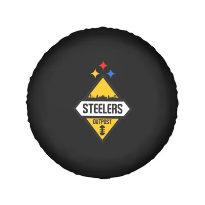 Pittsburgh Steelers 2 Car tire protective cover waterproof and dustproof tire cover
