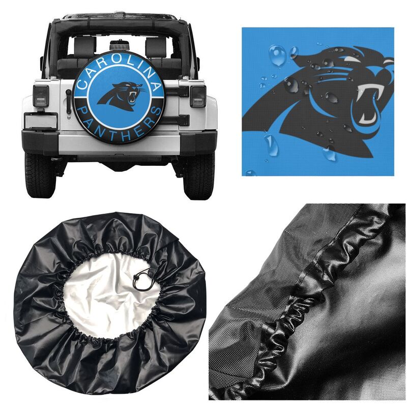 Carolina Panthers Printed tire protection cover car spare tire dust protection covers