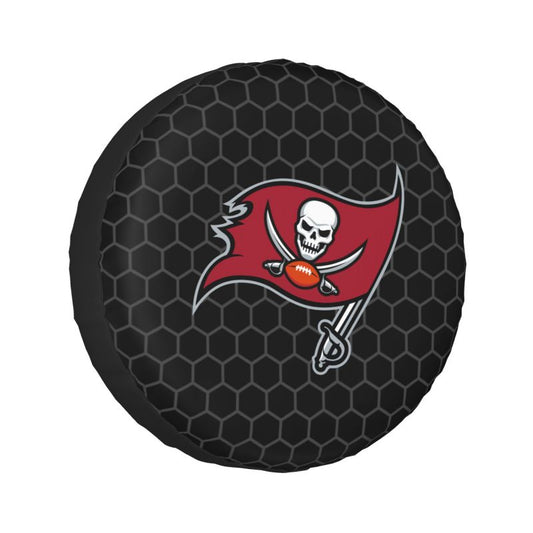 Tampa Bay Buccaneers Grid printed car tire cover dustproof and waterproof tire cover