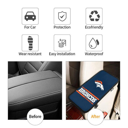 Denver Broncos Printed car armrest box pad Protective pad
