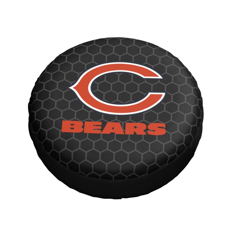 Chicago Bears Grid printed car tire cover dustproof and waterproof tire cover