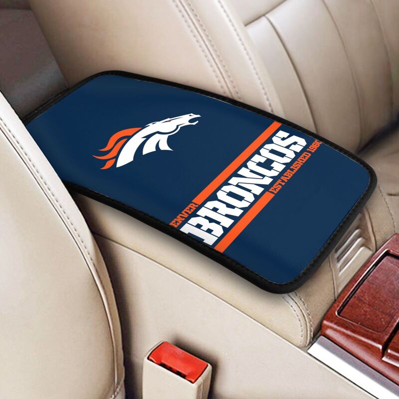 Denver Broncos Printed car armrest box pad Protective pad