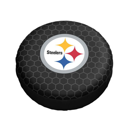 Pittsburgh Steelers Grid printed car tire cover dustproof and waterproof tire cover