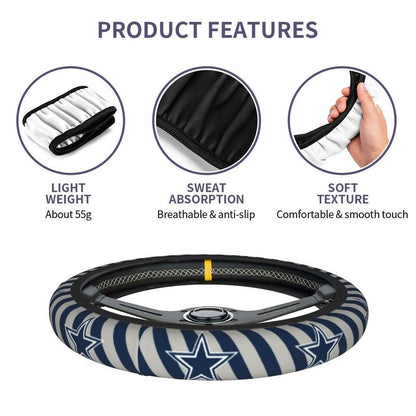 Dallas Cowboys 1 Printed breathable elastic steering wheel anti slip cover