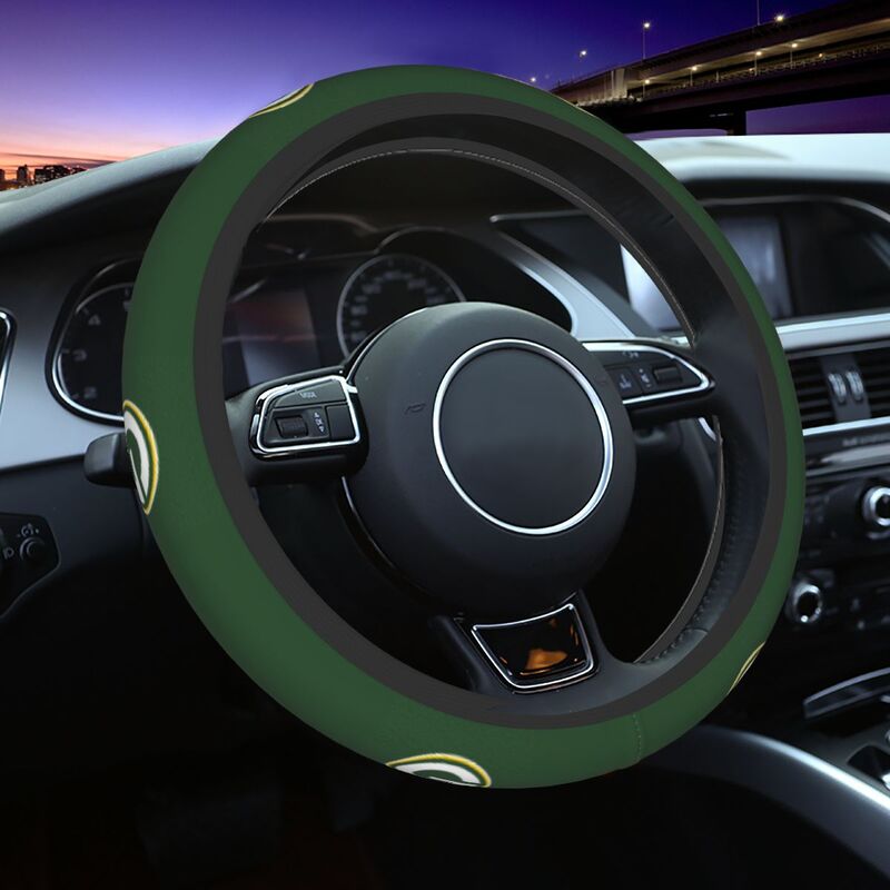 Green Bay Packers Printed breathable elastic steering wheel anti slip cover