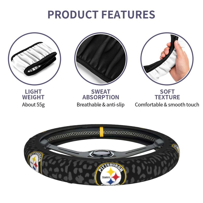 Pittsburgh Steelers 1 Printed elastic steering wheel cover car anti-skid cover