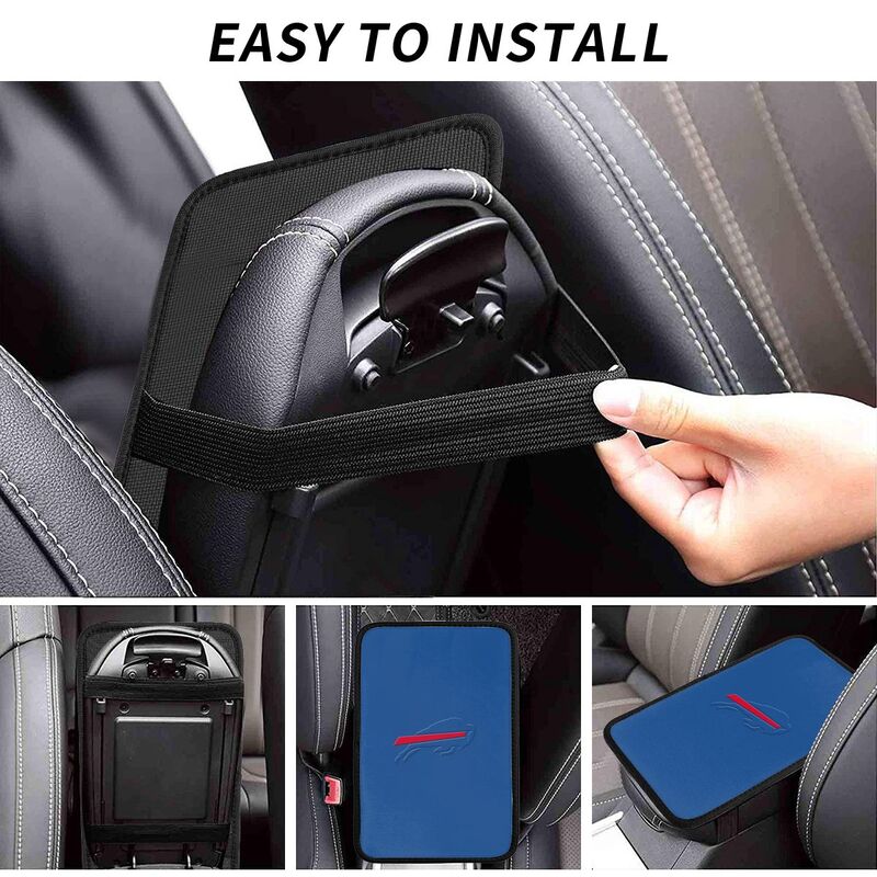 Car armrest box pad Buffalo Bills Printed central armrest box cushion protective pad