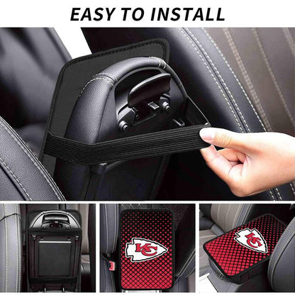 Kansas City Chiefs Car handrail box cushion Personalized printed car armrest cover