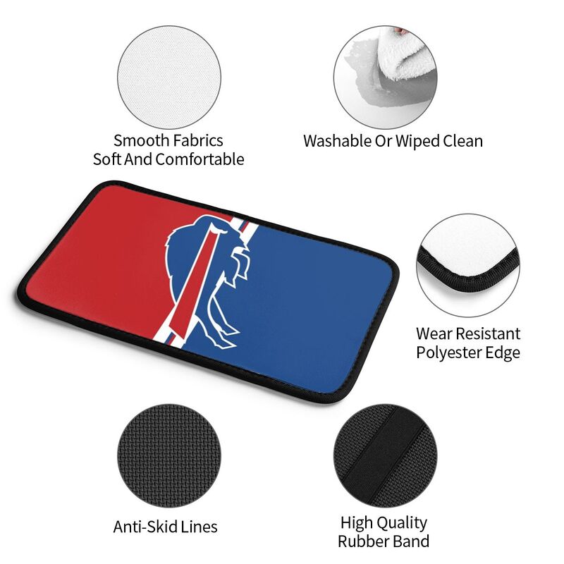 Car armrest box pad Buffalo Bills 2 Printed central armrest box cushion protective pad
