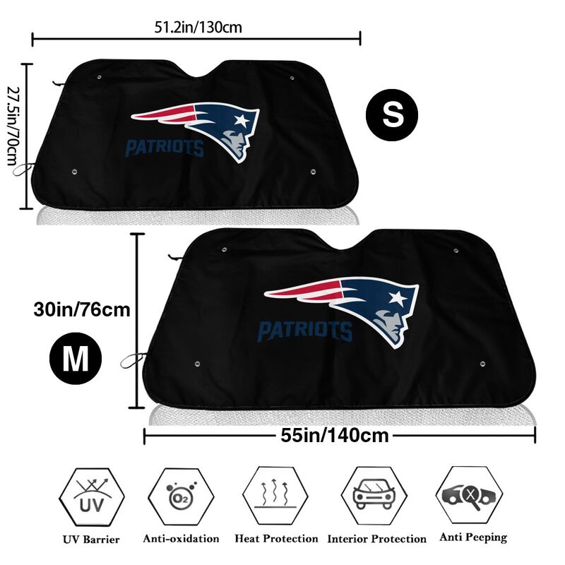 New England Patriots 2 Print is suitable for front Car windshield sunshades Car windshield sunshades