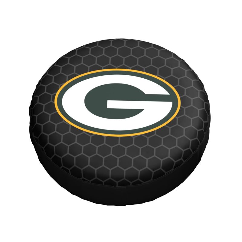Green Bay Packers 2 Grid printed car tire cover dustproof and waterproof tire cover