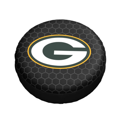 Green Bay Packers 2 Grid printed car tire cover dustproof and waterproof tire cover