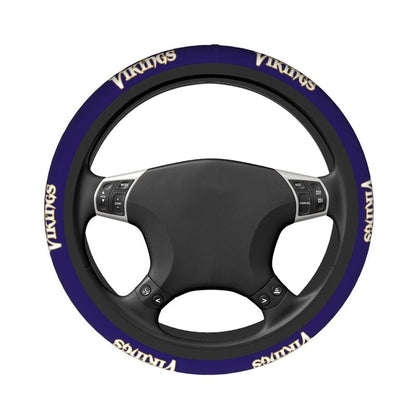 Minnesota Vikings Printed breathable elastic steering wheel protective cover