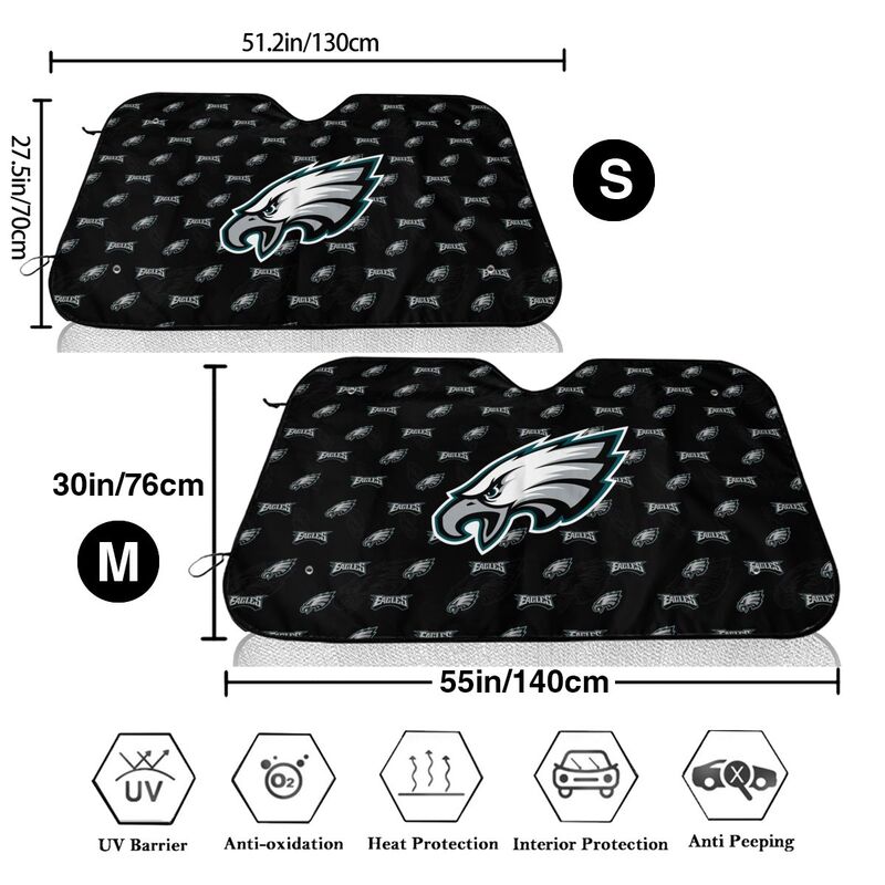 Philadelphia Eagles Printed is suitable for front Car windshield sunshades Car windshield sunshades