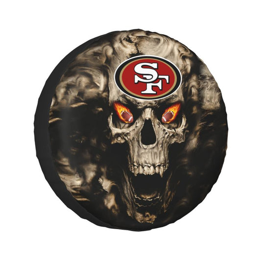 San Francisco 49ers print Skull print car tire cover tire dust cover