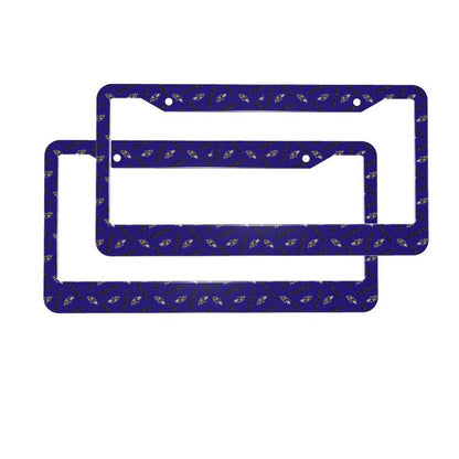 Baltimore Ravens Print front rear license plate holder circular hole license plate holder (one pair)
