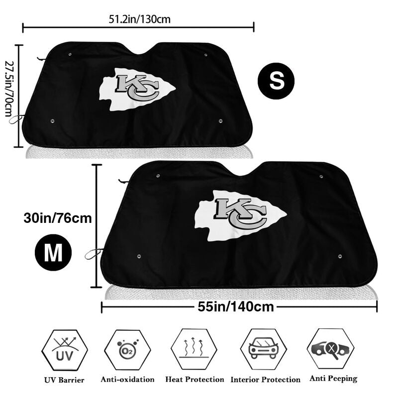 Kansas City Chiefs Printing suitable for front Car windshield sunshades Car windshield sunshades