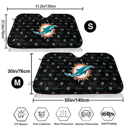 Miami Dolphins Printed is suitable for front Car windshield sunshades Car windshield sunshades