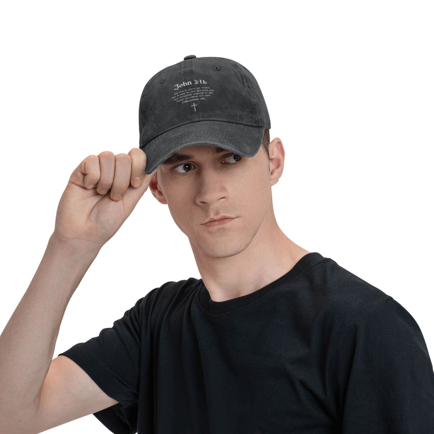 John 316 Bible Verse Printed unisex baseball cap outdoor hats adjustable cap trucker gift hat