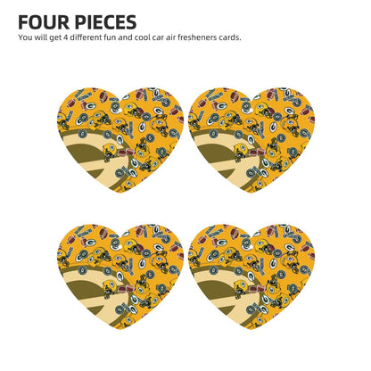 4-pcs Green Bay Packers Car Air Fresheners Cards Set car aromatherapy tablets