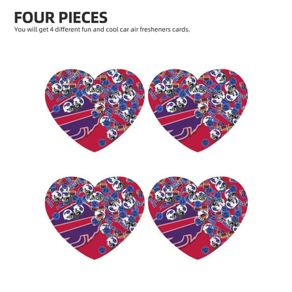 4-pcs Buffalo Bills Car Air Fresheners Cards Set car aromatherapy tablets