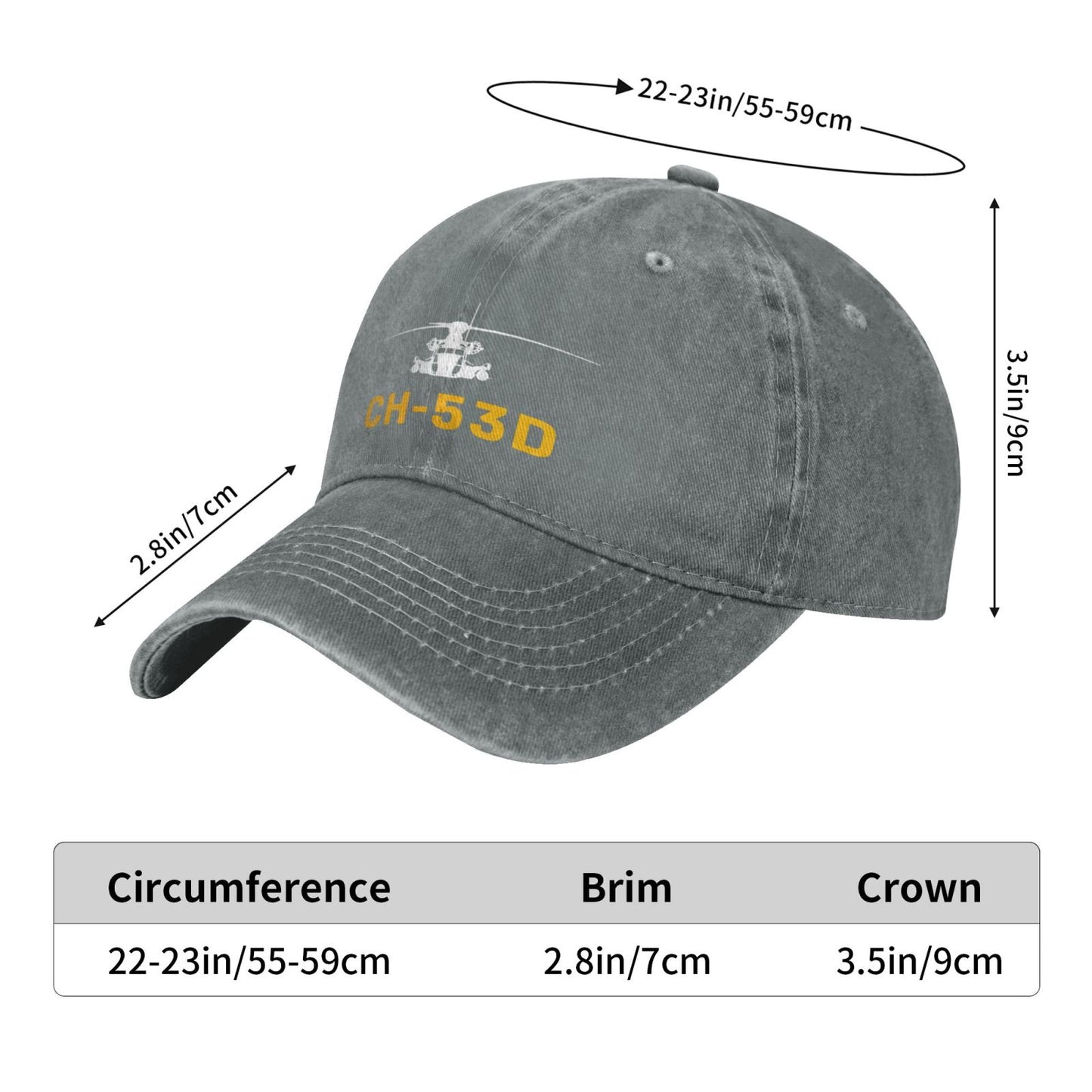 CH-53D Printing unisex baseball cap adjustable hats Outdoor leisure hat veteran gift