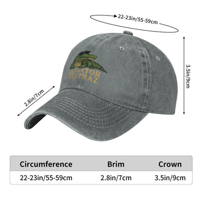 Alligator Alcatraz Cool Sunglasses Printed unisex baseball cap outdoor hats adjustable cap trucker gift hat