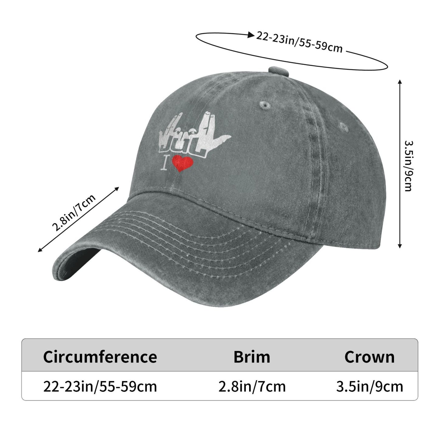 July Signature And Peace Printed unisex baseball cap adjustable cap outdoor sun hats trucker hat