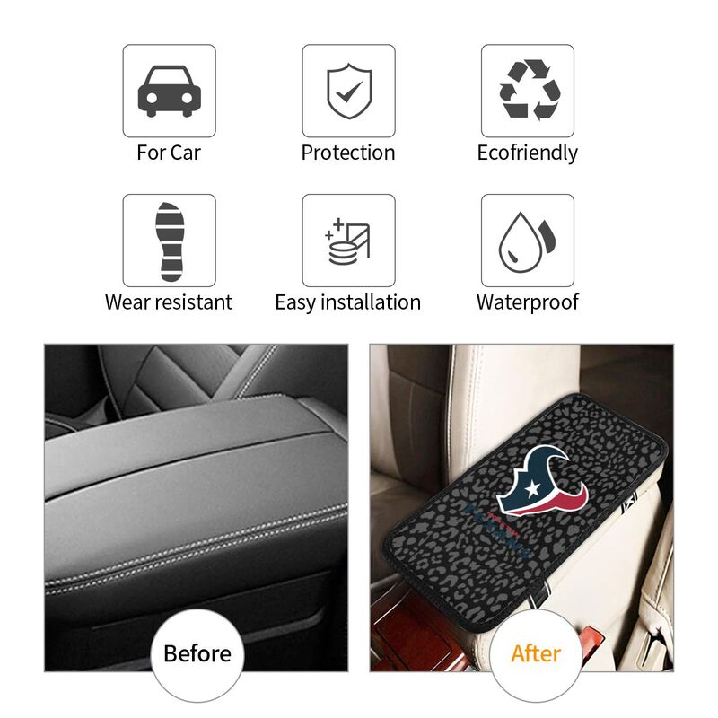Houston Texans printed Car handrail box cushion Personalized car armrest cover