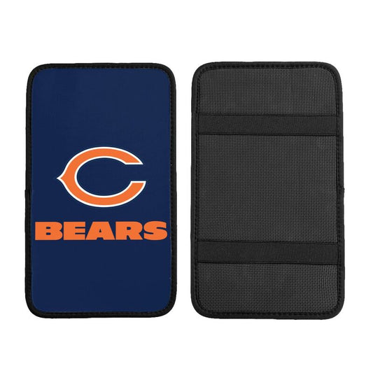 Car armrest box pad Chicago Bears 5 Printed central armrest box cushion protective pad
