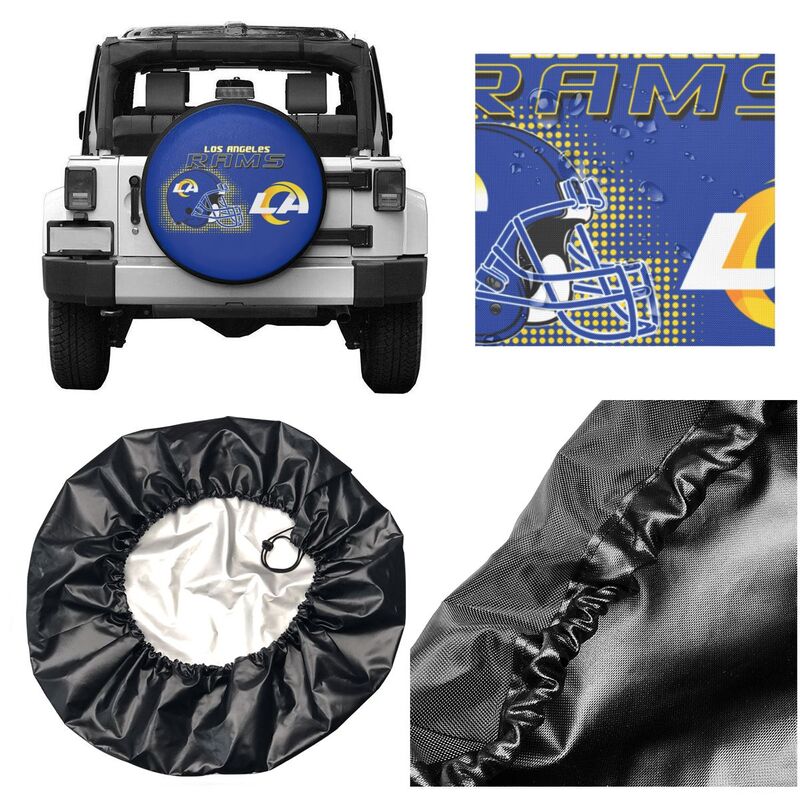 Los Angeles Rams Print car tire protection cover car spare tire dust protection covers