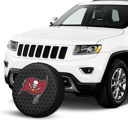 Tampa Bay Buccaneers Grid printed car tire cover dustproof and waterproof tire cover