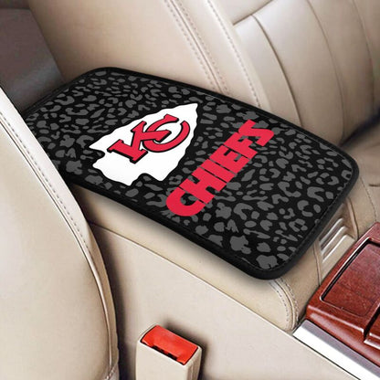 Kansas City Chiefs print Car handrail box cushion Personalized car armrest cover