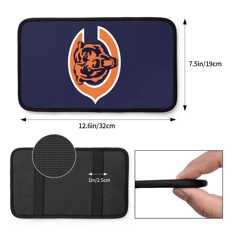 Car armrest box pad Chicago Bears Printed central armrest box cushion protective pad