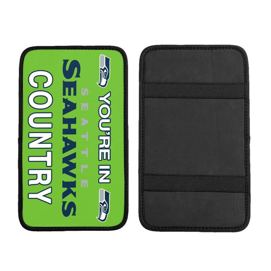 Seattle Seahawks Printed car armrest box pad elbow support pad