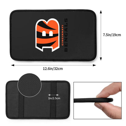 Car armrest box pad Cincinnati Bengals2 Printed central armrest box pad anti slip pad