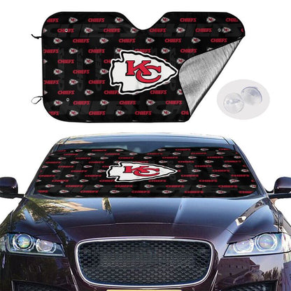 Kansas City Chiefs Printed is suitable for front Car windshield sunshades Car windshield sunshades